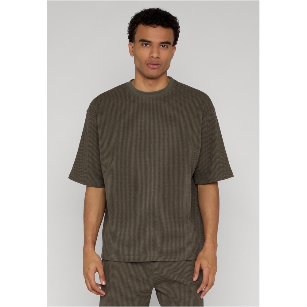 Urban Classics - Thermal Waffle Herren TShirt - Olivgrün